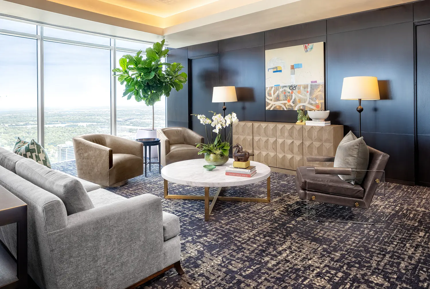 A collected, layered interior designed by Evensen Design
